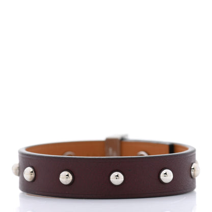 Hermes Swift Mini Dog Clous Ronds Bracelet T2 Rouge H 3 of 5