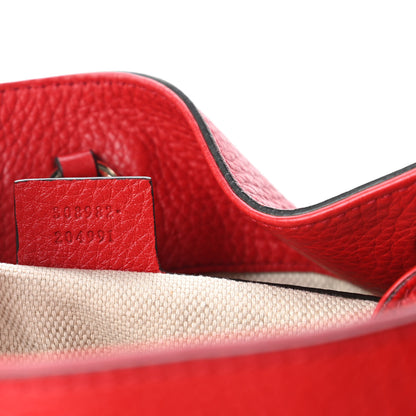 Gucci Pebbled Calfskin Medium Soho Chain Shoulder Bag Tabasco Red 9 of 10
