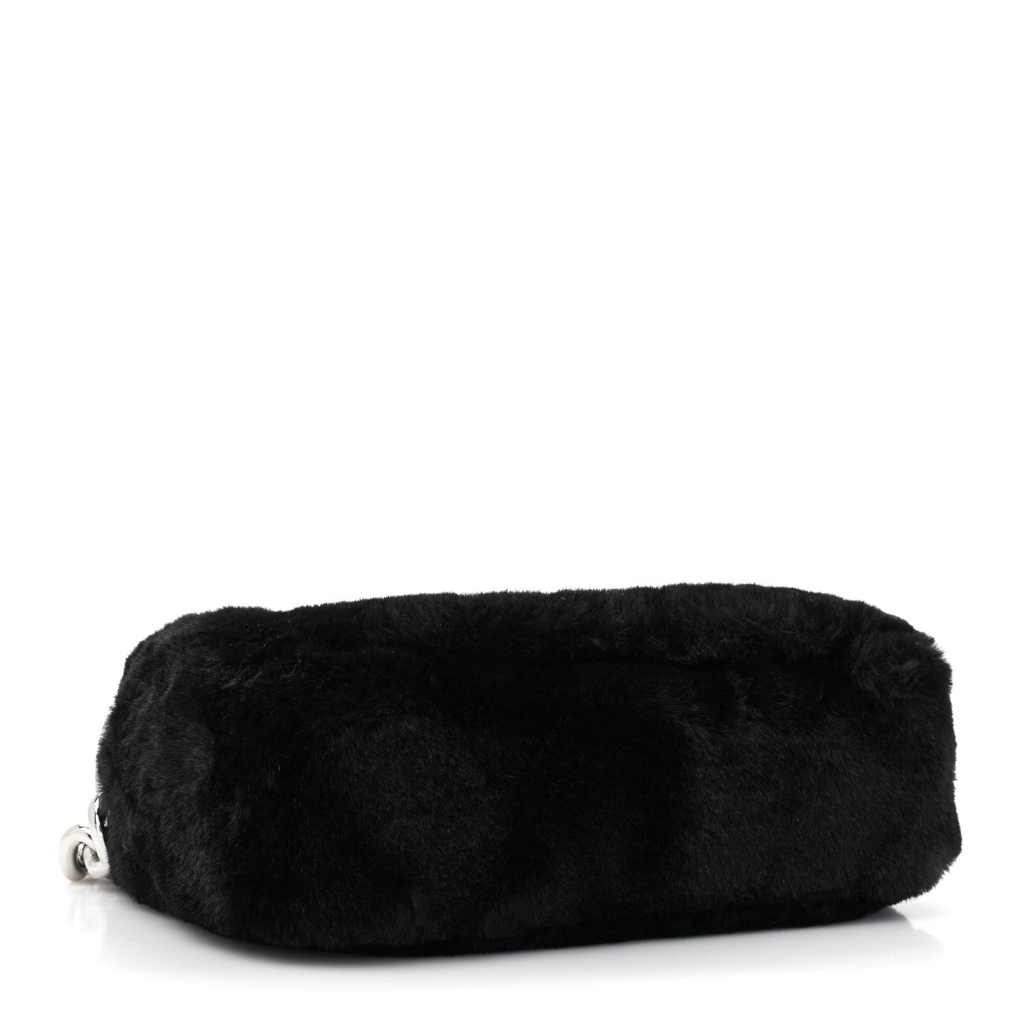 Faux Fur Plush Snapshot Camera Bag Black