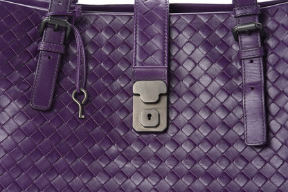 Bottega Veneta Nappa Intrecciato Medium Roma Tote Plum 11 of 13