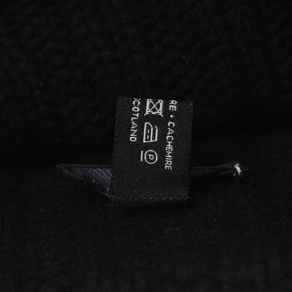Chanel Cashmere CC Shooting Star Beanie Hat Navy Black 5 of 6