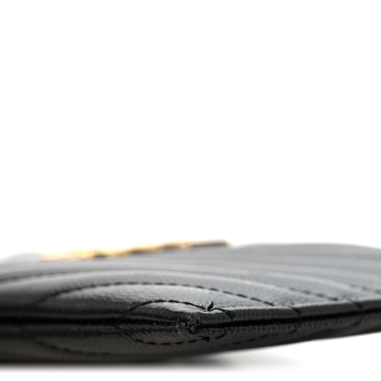 Saint Laurent Grain De Poudre Chevron Monogram Bill Pouch Black Black 9 of 9
