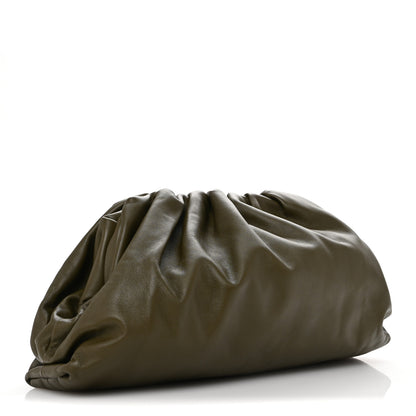 Bottega Veneta Smooth Butter Calf The Pouch Oversized Clutch Kaki Fondent 3 of 11
