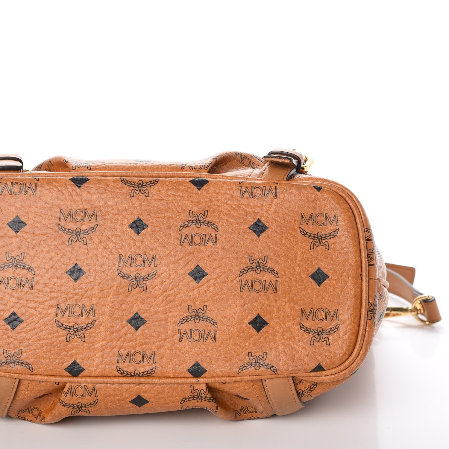 MCM Visetos Medium Essentials Shopper Tote Cognac 12 of 29
