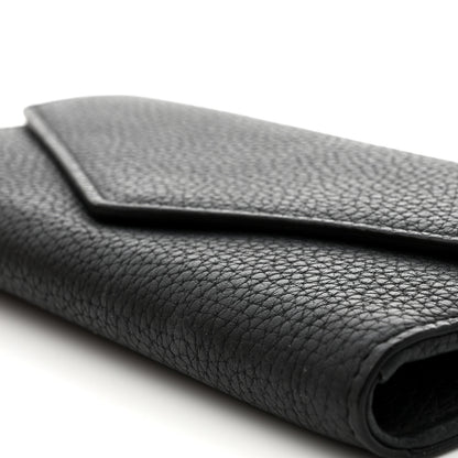 Christian Dior Bullcalf Diorissimo Slim Envelope Wallet Black Rose Indien 9 of 9