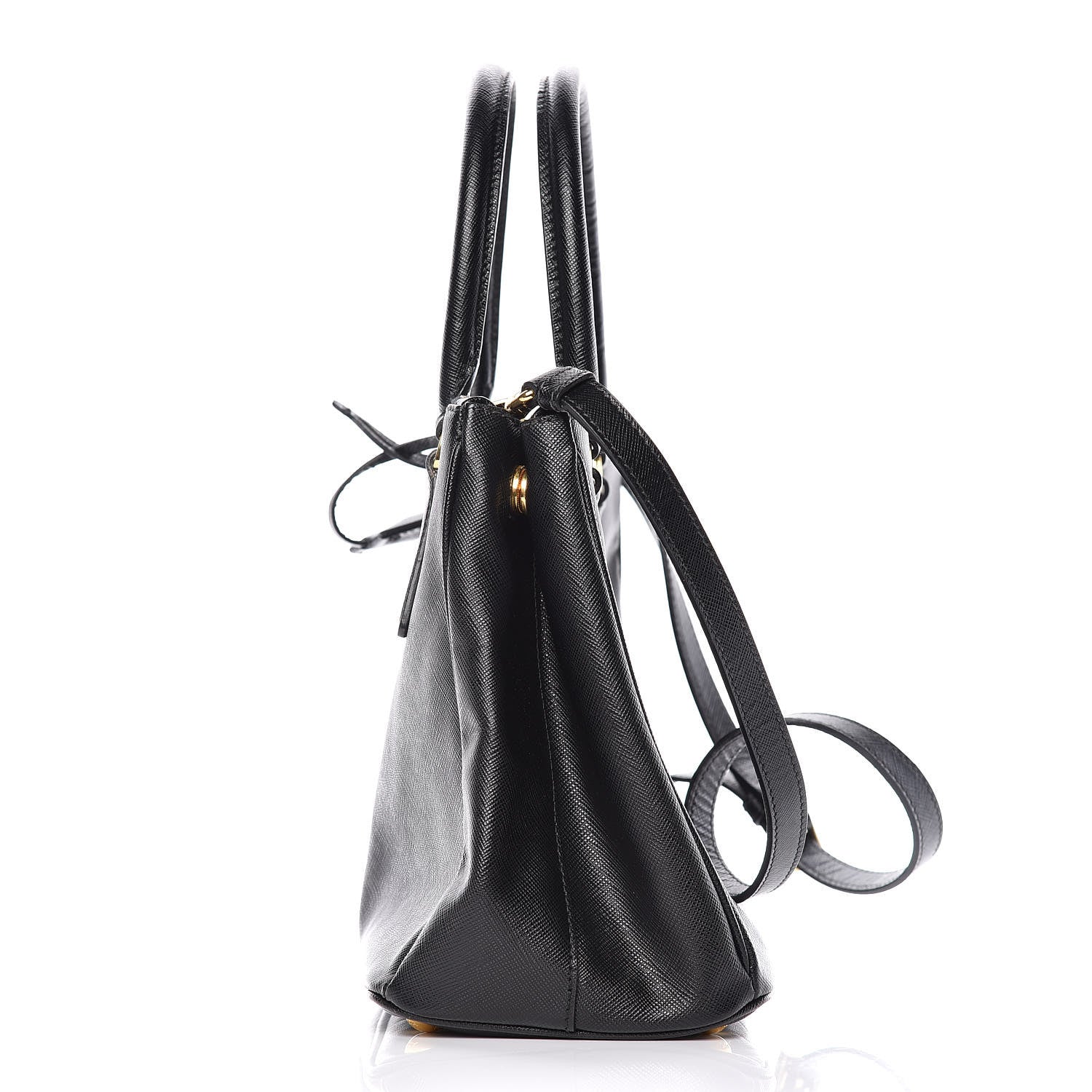 Prada Saffiano Small Galleria Double Zip Tote Black 16 of 19