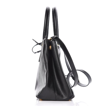 Prada Saffiano Small Galleria Double Zip Tote Black 16 of 19