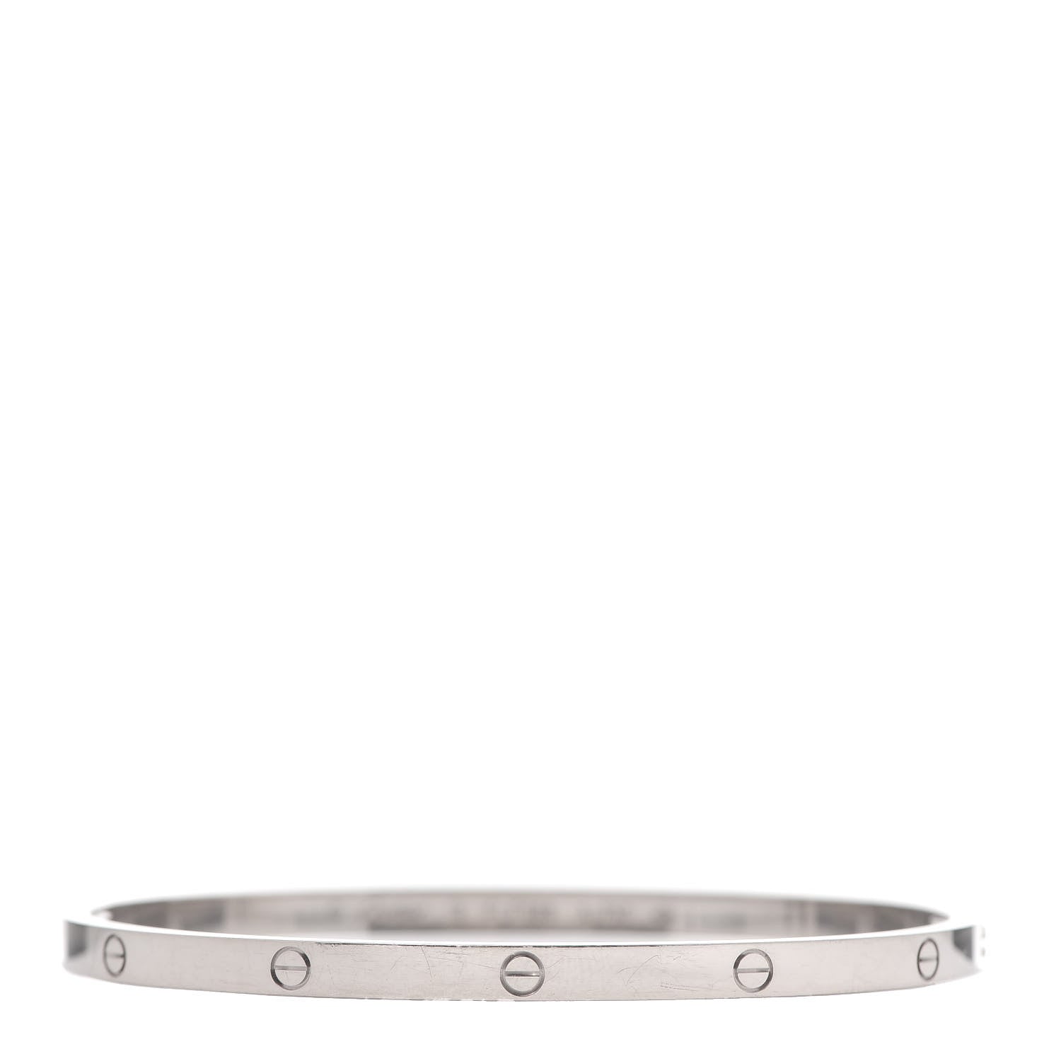 Cartier 18K White Gold Small LOVE Bracelet 18 1 of 6