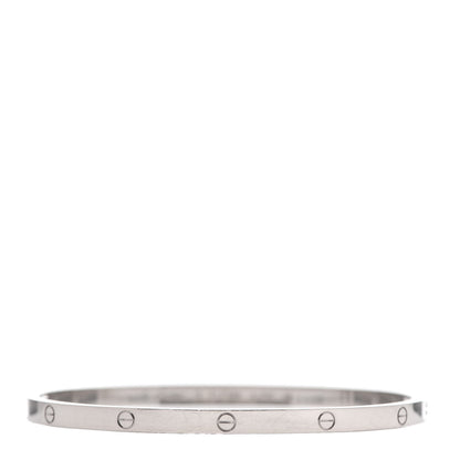 Cartier 18K White Gold Small LOVE Bracelet 18 1 of 6
