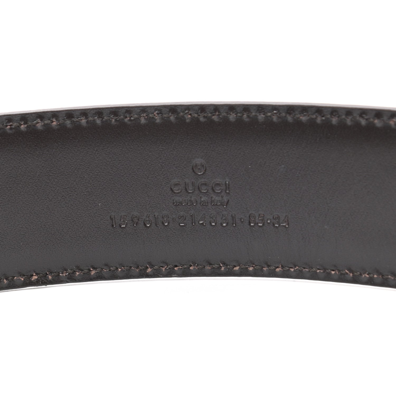 Gucci Calfskin Horsebit Buckle Belt 85 34 White 3 of 5