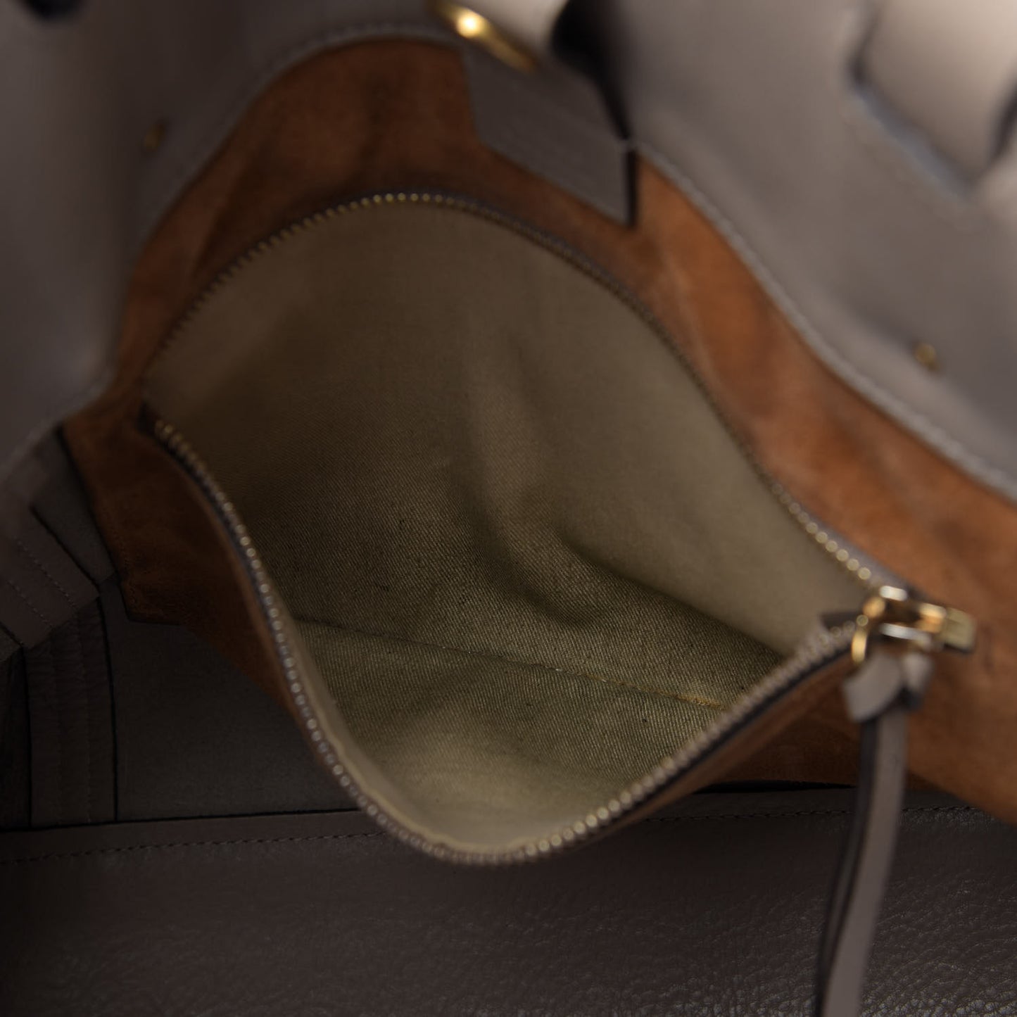 Smooth Calfskin Medium Milo Shopping Tote Motty Grey