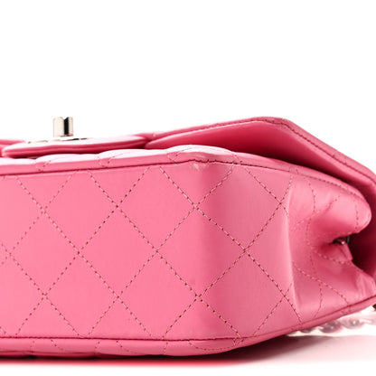 Chanel Lambskin Quilted Mini Rectangular Flap Pink 10 of 11