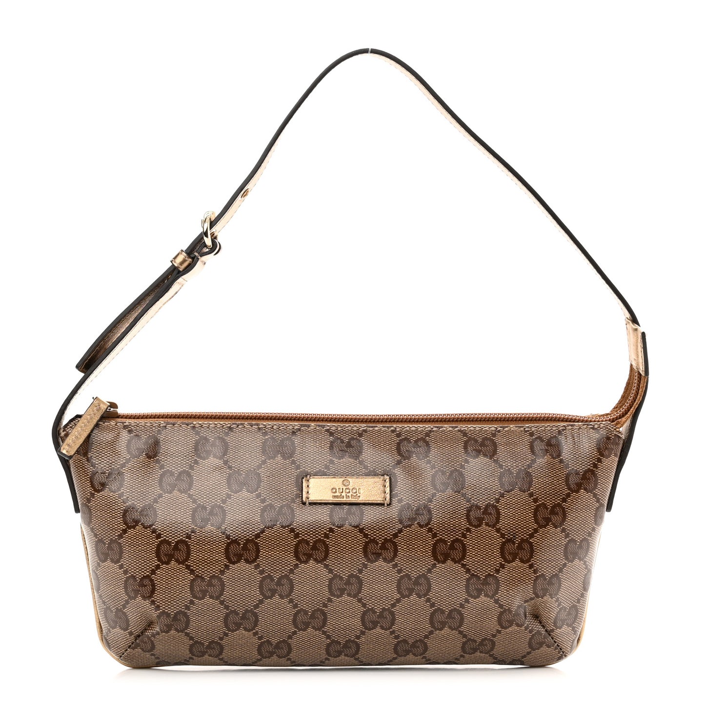 Crystal Monogram Pretty Boat Pochette Bronze