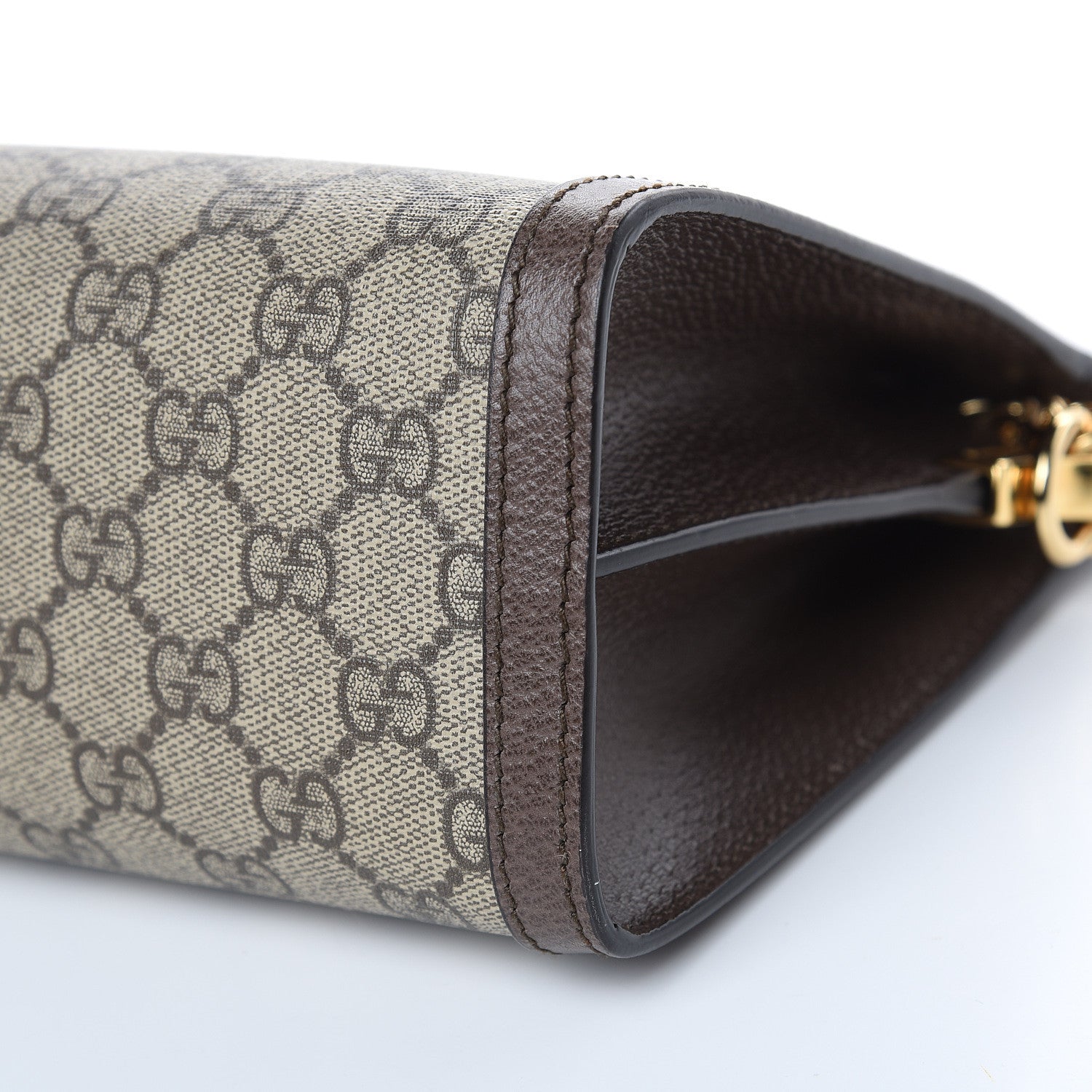 Gucci GG Supreme Monogram Web Medium Ophidia Chain Shoulder Bag Brown 9 of 9