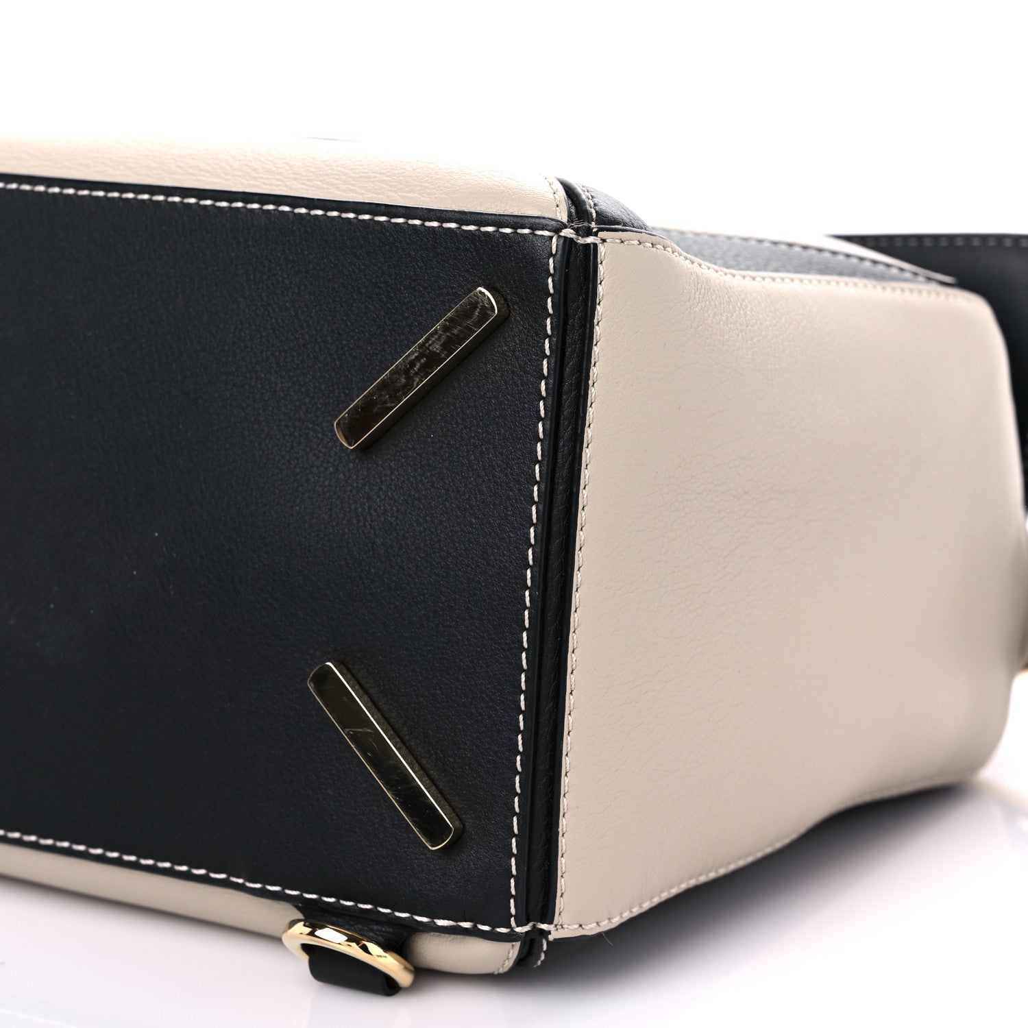 Loewe Grained Calfskin Medium Puzzle Bag Amber Light Oat 7 of 11
