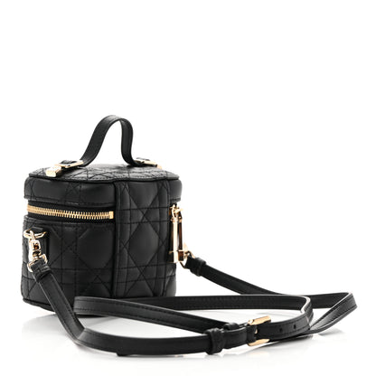 Christian Dior Lambskin Cannage Micro Lady Dior Vanity Case Black 3 of 13