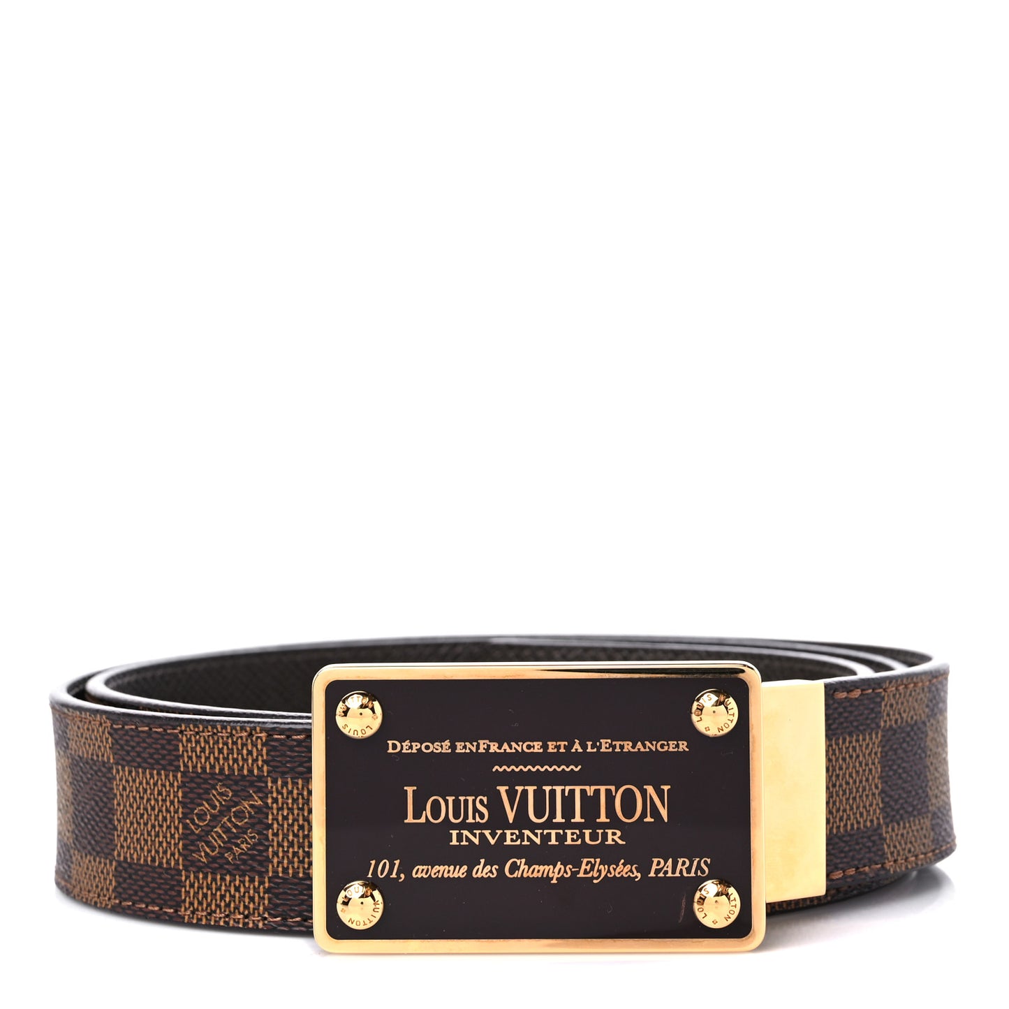 Damier Ebene Inventeur Reversible Belt 100 40