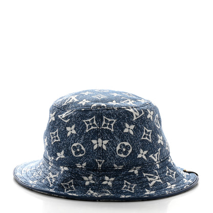 Louis Vuitton Monogram Denim Jacquard Bob Bucket Hat S Blue 4 of 6