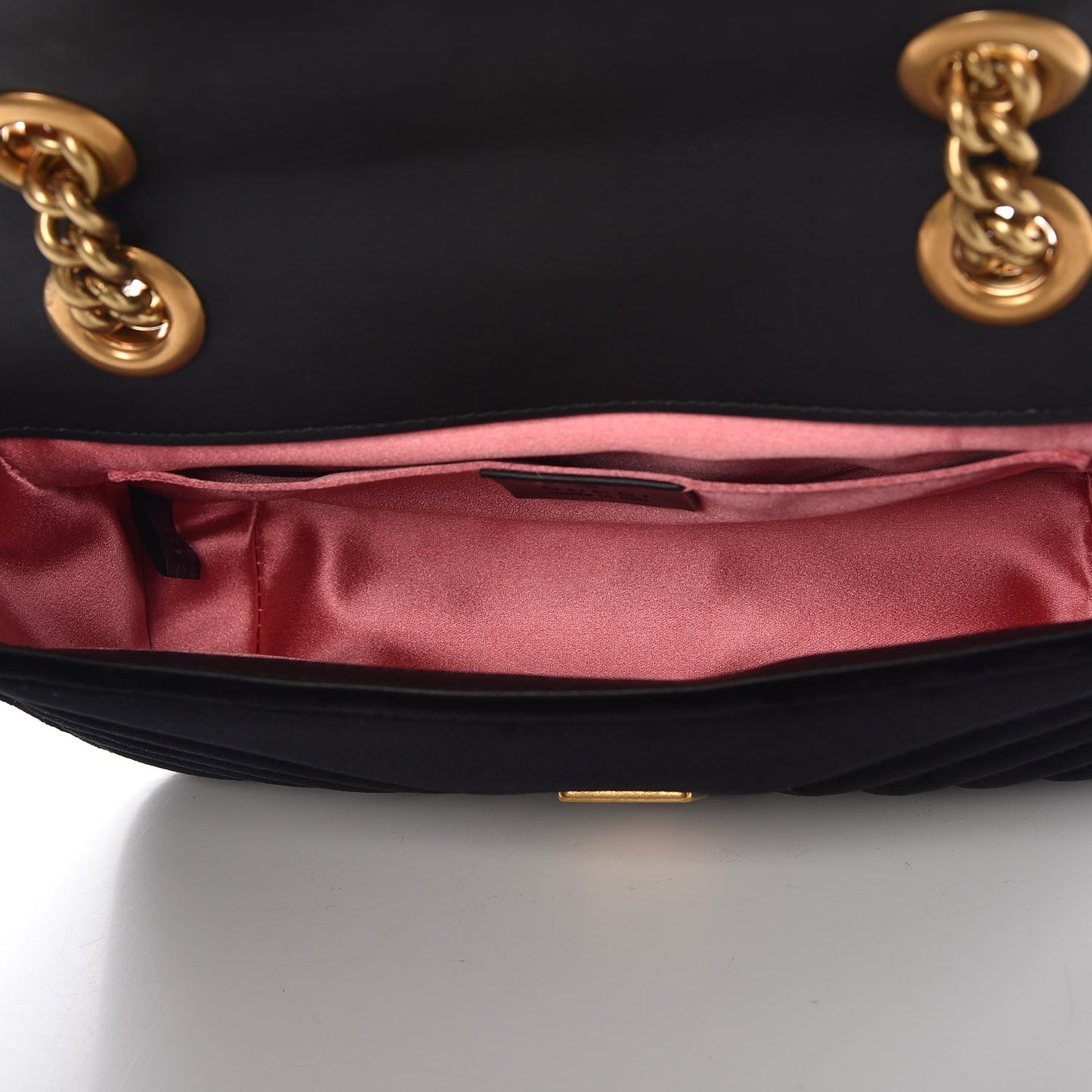 Velvet Matelasse Mini GG Marmont Shoulder Bag Black