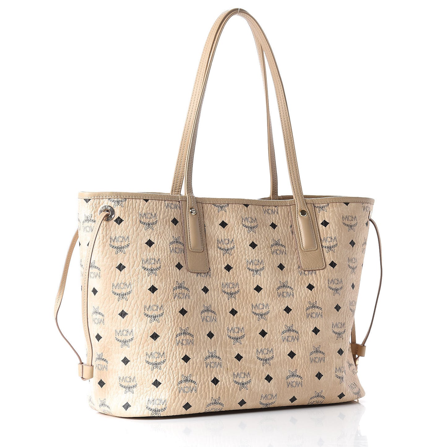 Visetos Medium Liz Reversible Shopper Tote Beige