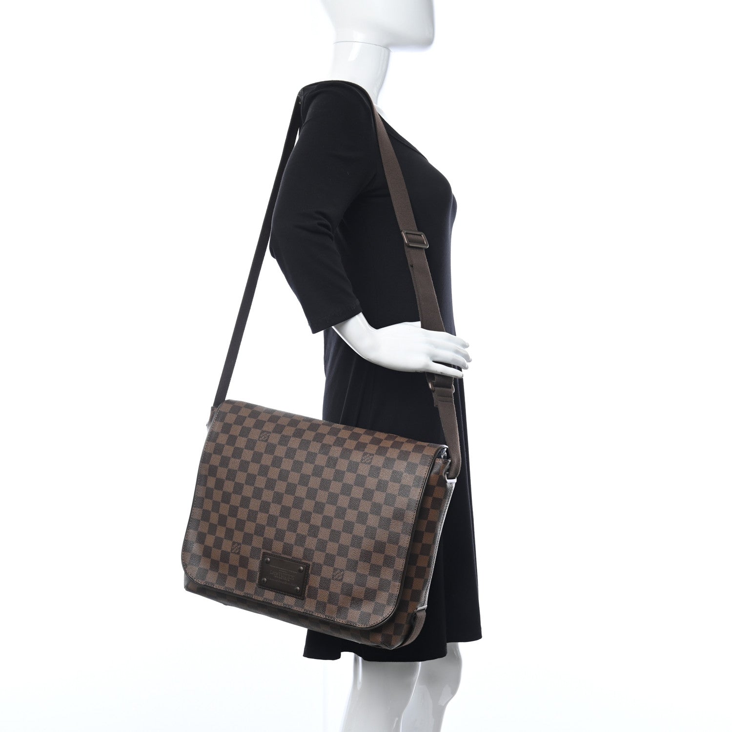 Louis Vuitton Damier Ebene Brooklyn MM 2 of 12