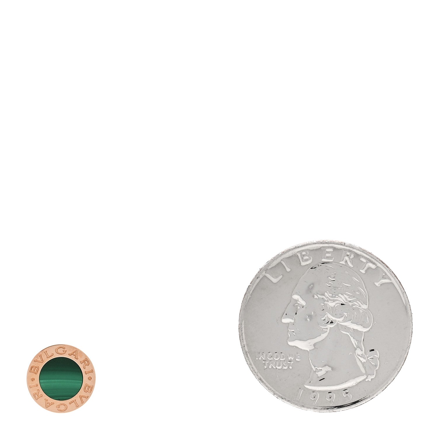 Bulgari 18K Rose Gold Malachite BVLGARI BVLGARI Single Stud Earring 2 of 5