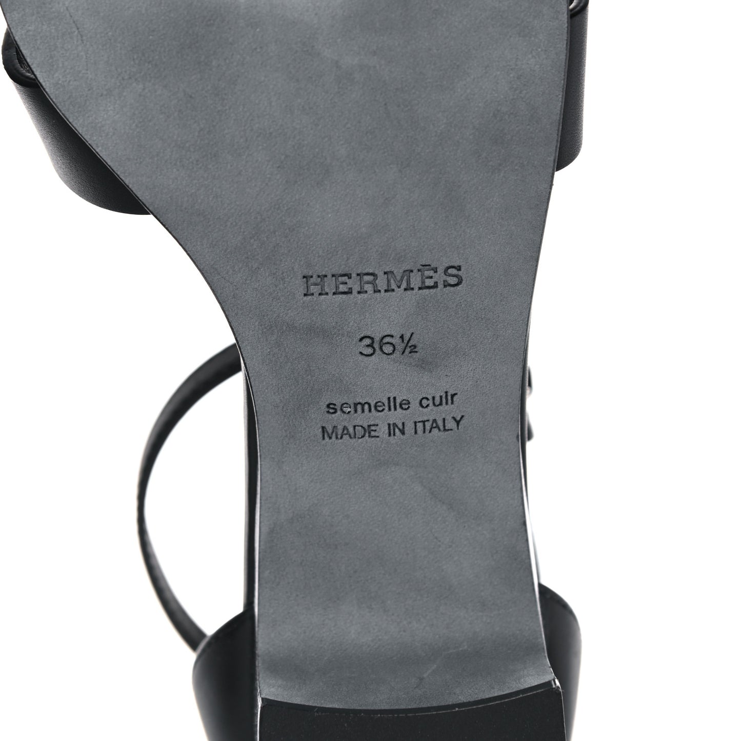 Calfskin Encens 50 Sandals 36.5 Black