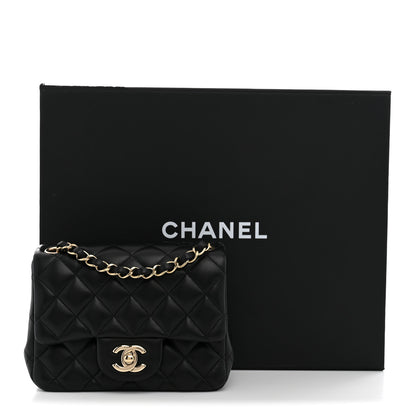 Chanel Lambskin Quilted Mini Square Flap Black 11 of 11