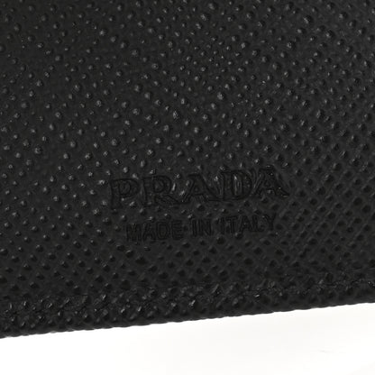 Prada Saffiano Flap Card Holder Black 6 of 8