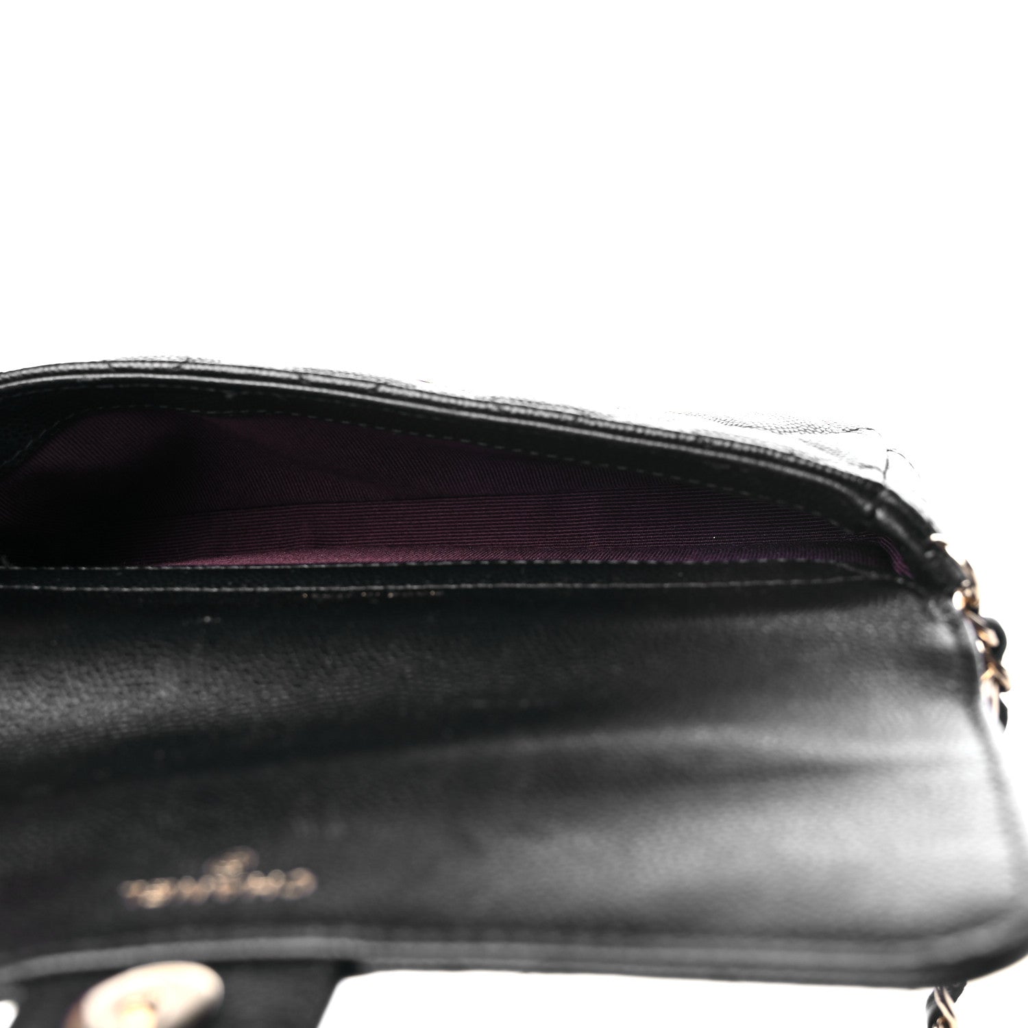 Chanel Caviar Quilted Flap Phone Holder With Chain Black 5 of 12