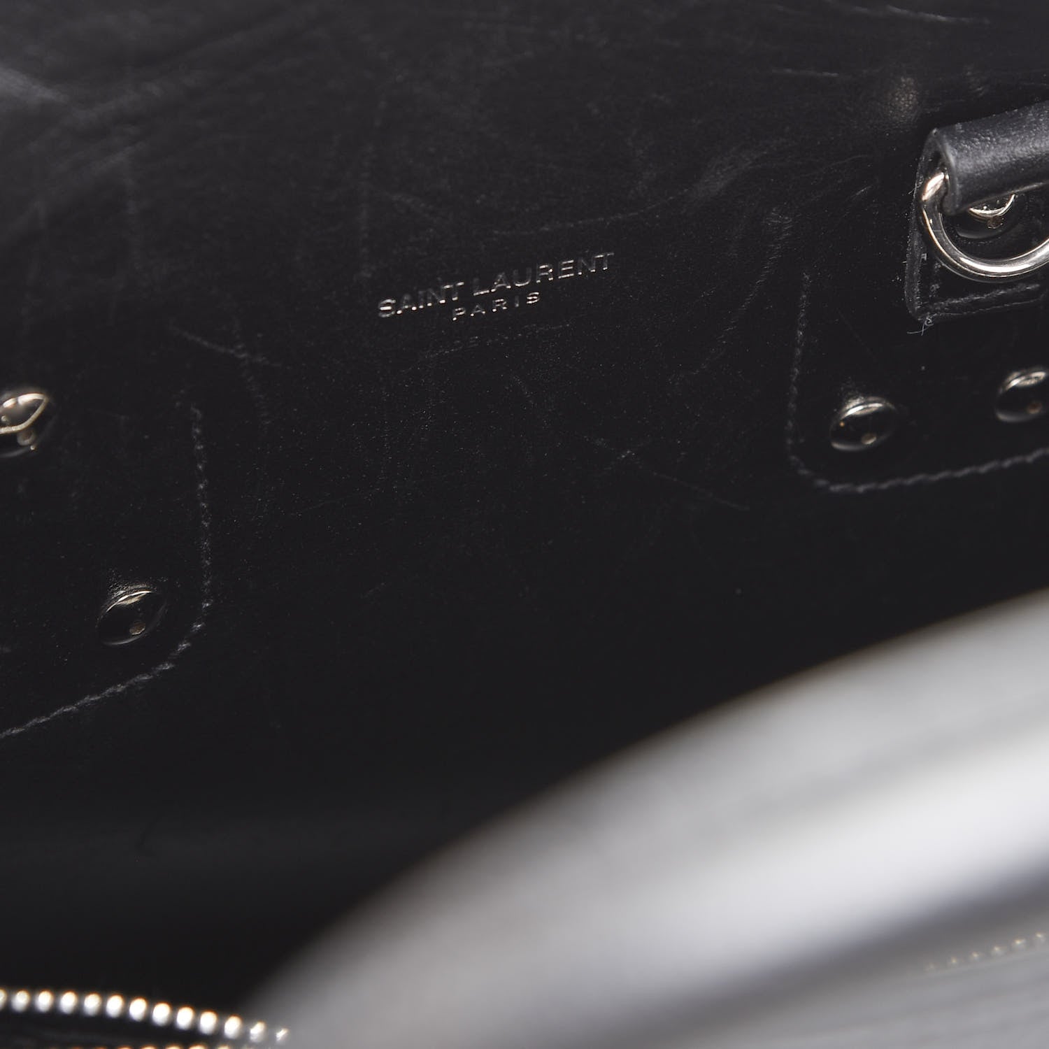 Saint Laurent Grained Calfskin Small Sac De Jour Black 8 of 9