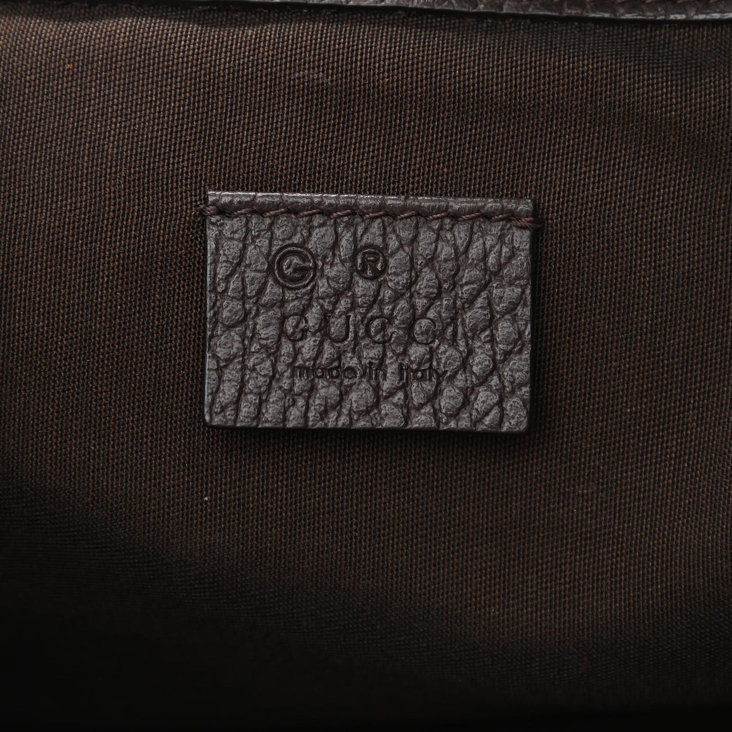 Monogram Dollar Calfskin O Drawstring Backpack Beige Ebony Testa di Moro Dark Chocolate