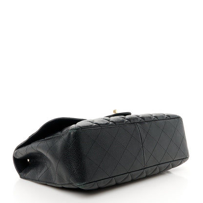 Chanel Caviar Quilted Jumbo Single Flap Black 4 of 14