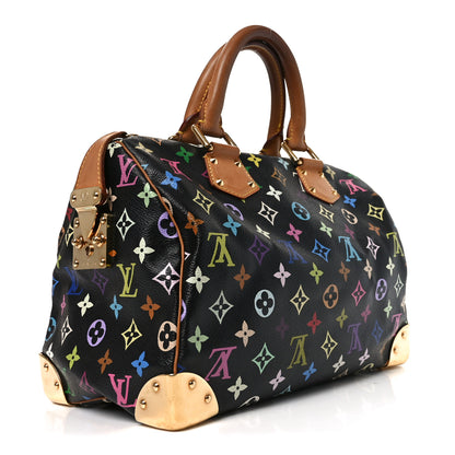 Louis Vuitton Monogram Multicolor Speedy 30 Black 3 of 9