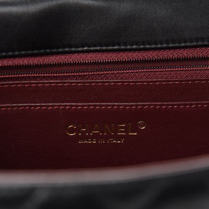 Chanel Lambskin Quilted Maxi Single Flap Black 10 of 13