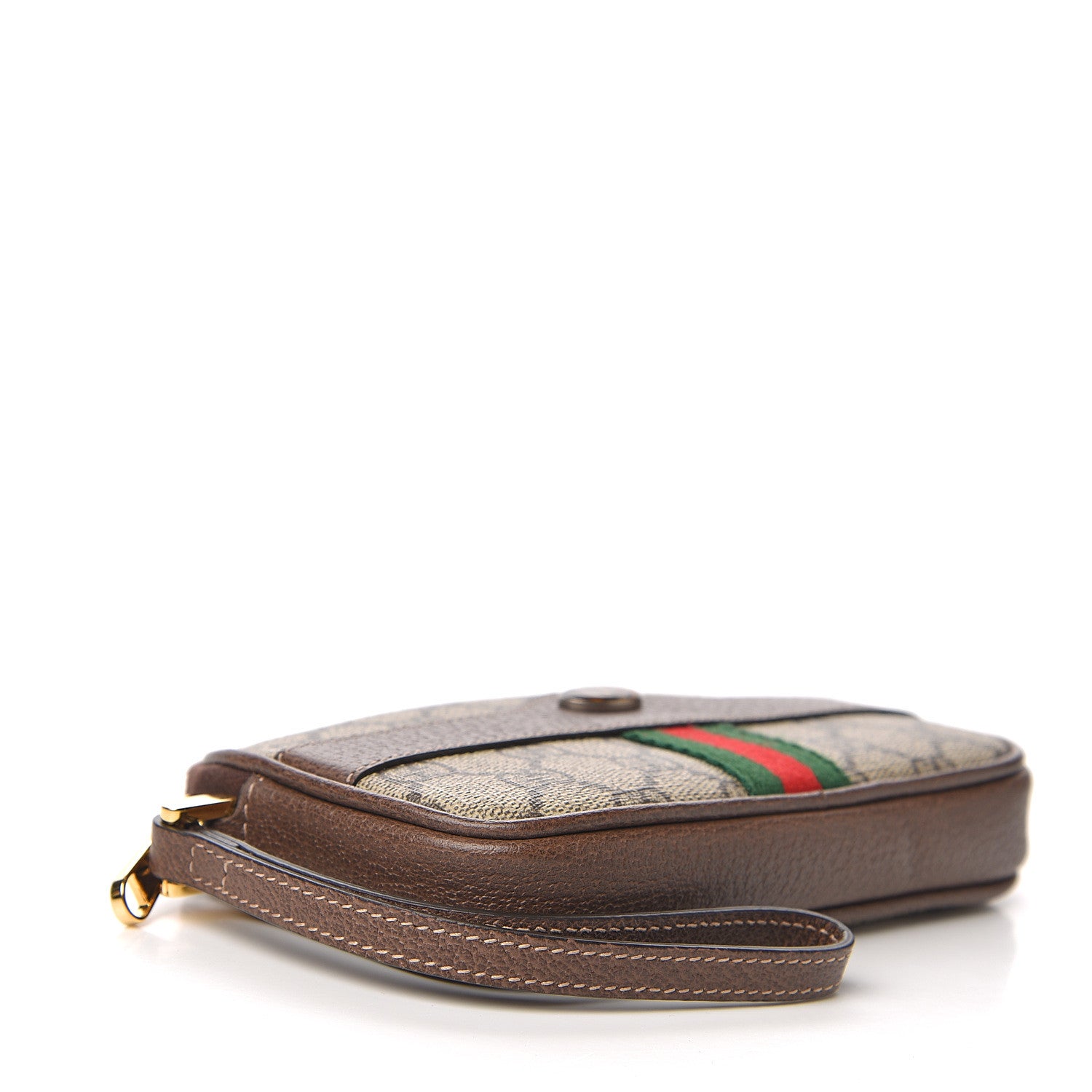 Gucci GG Supreme Monogram Ophidia Phone Case Wristlet Brown 3 of 6