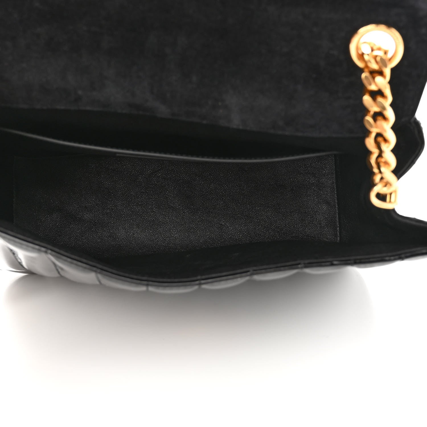 Saint Laurent Patent Matelasse Monogram Large Vicky Chain Bag Black 5 of 11