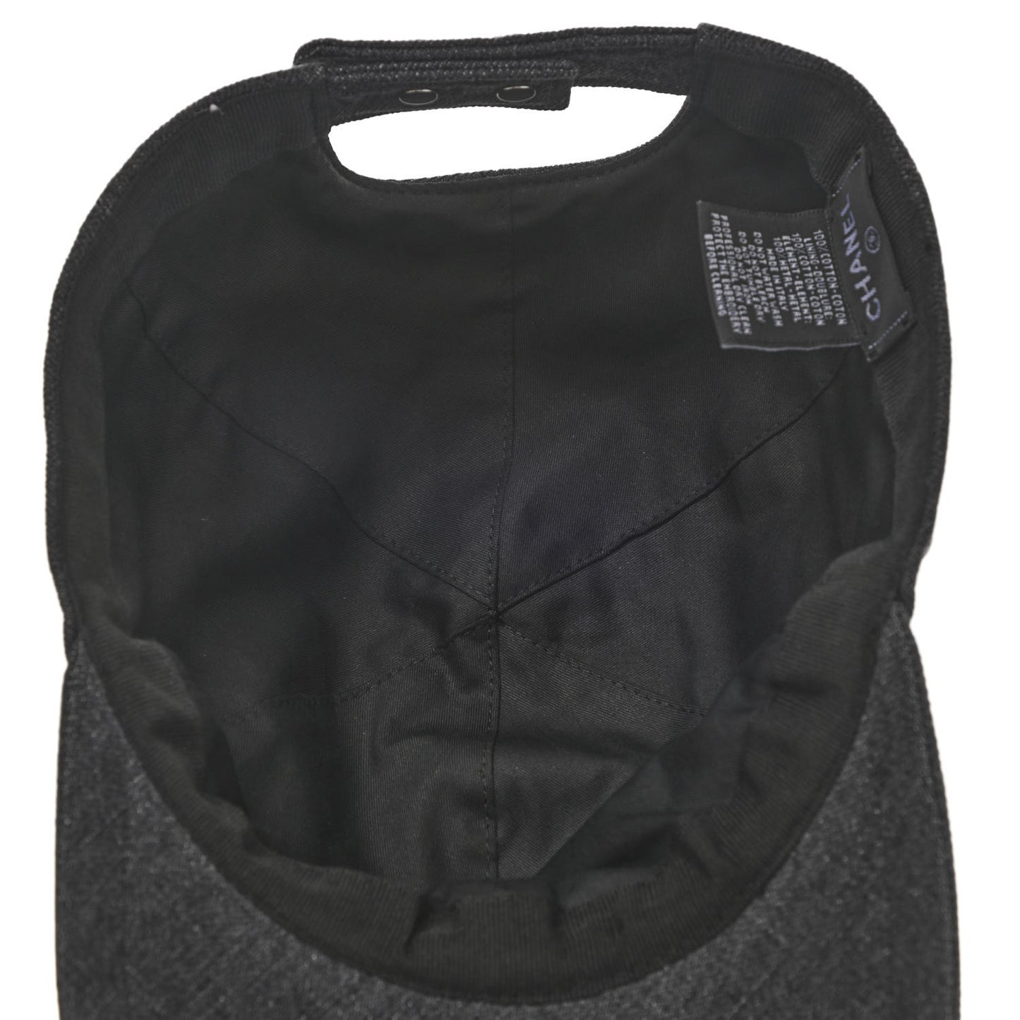 Cotton Sequin CC Cap Hat Black