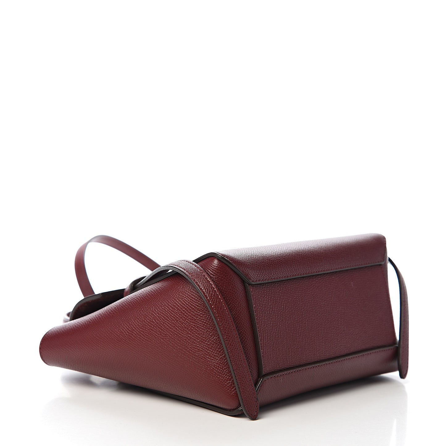 Grained Calfskin Nano Belt Bag Light Burgundy