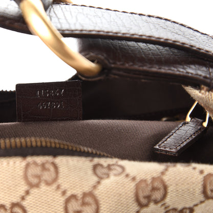 Gucci Monogram Medium Horsebit Chain Hobo Dark Brown 9 of 11