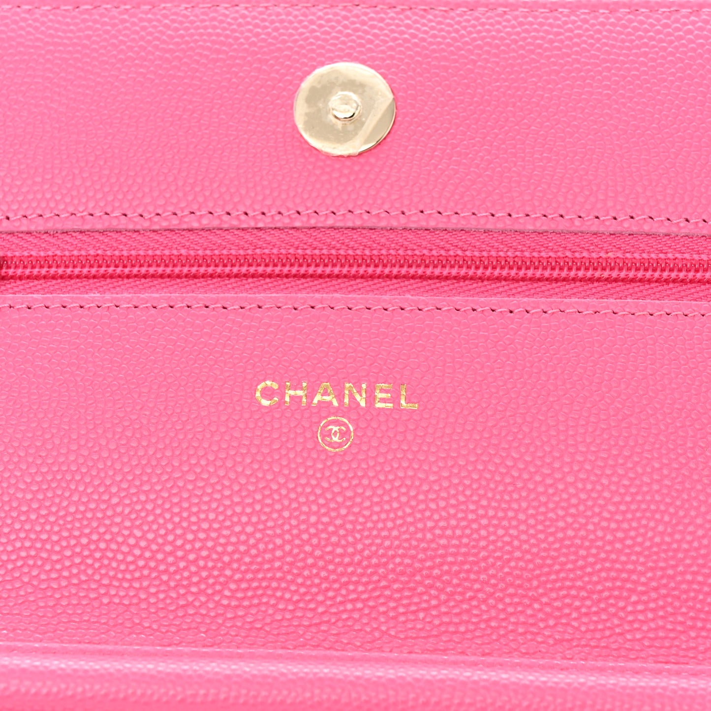 Caviar Quilted Wallet On Chain WOC Rose