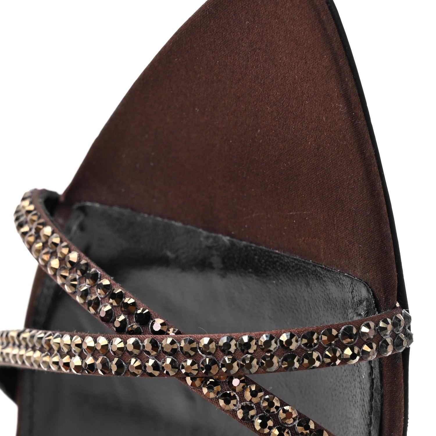 Saint Laurent Satin Crystal Ava 105 Sandals 37 Amaranth 8 of 11