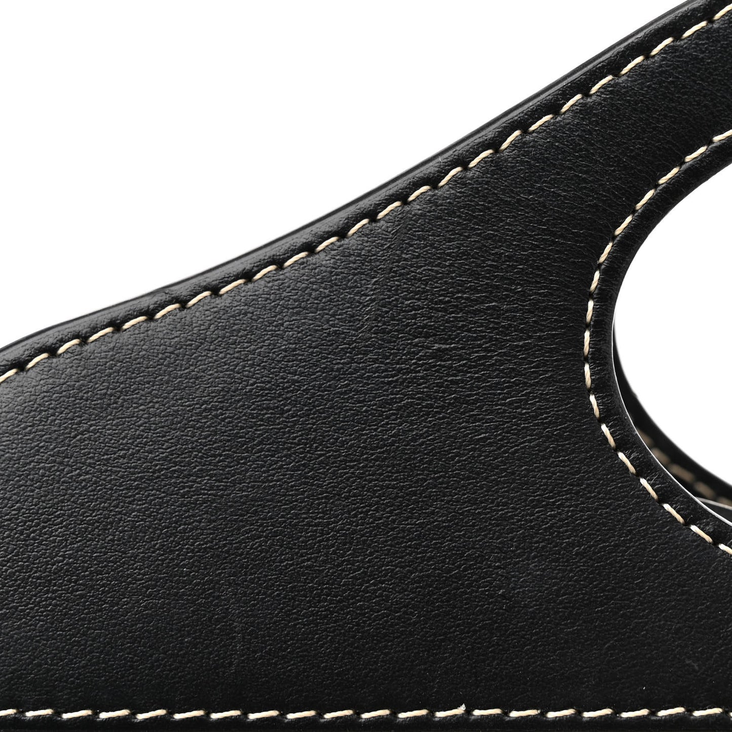 Canvas Smooth Calfskin Two Tone Mini Pocket Bag White Black