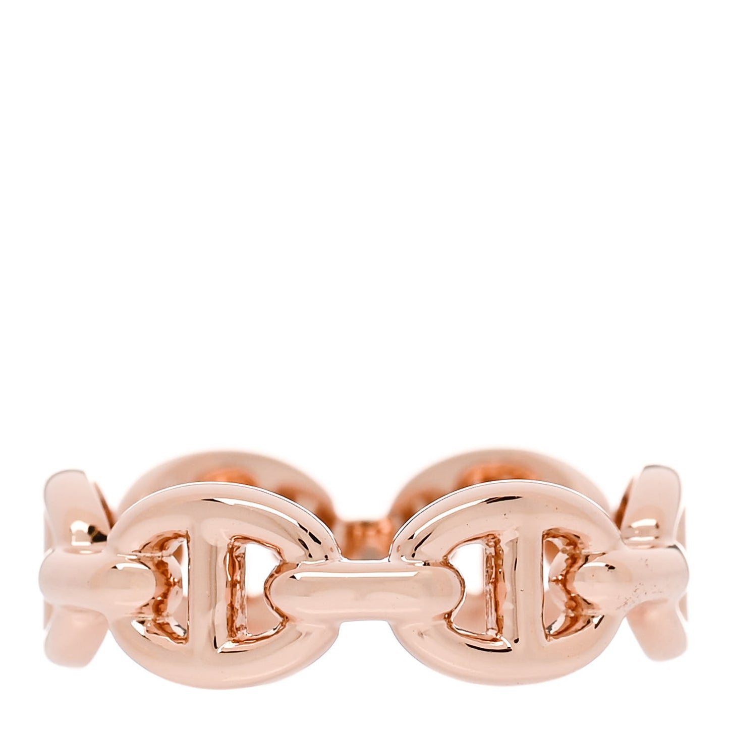 18K Rose Gold PM Chaine d'Ancre Enchainee Ring 48 4.5