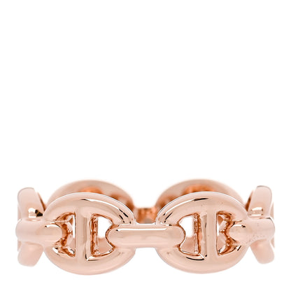 Hermes 18K Rose Gold PM Chaine d'Ancre Enchainee Ring 48 4.5 3 of 7
