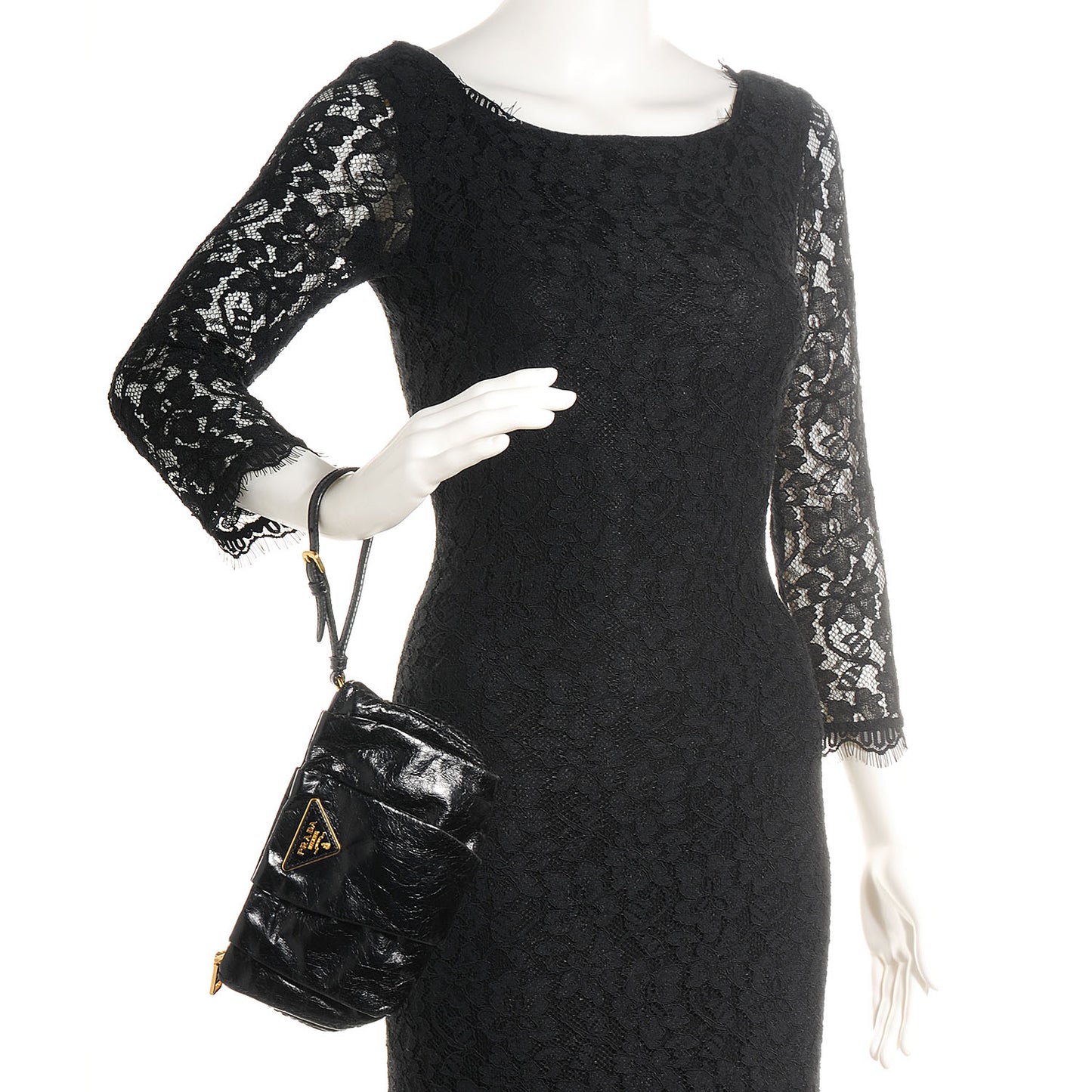 Vitello Shine Wristlet Nero Black
