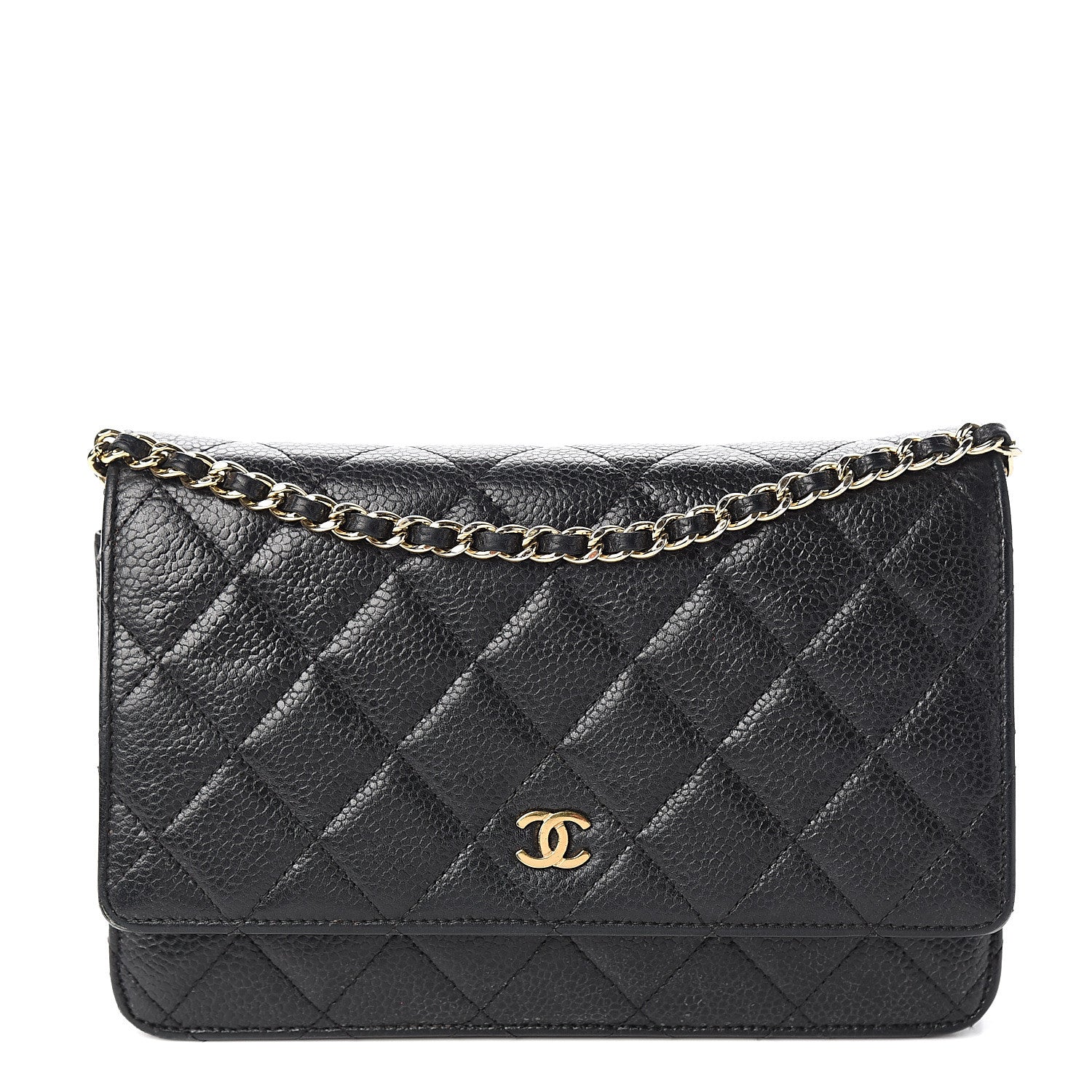 Chanel Caviar Quilted Wallet On Chain WOC Black 1 of 12