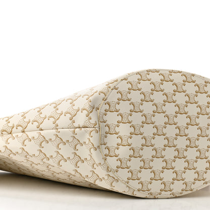Celine Calfskin Canvas Triomphe Large Couffin White 8 of 9