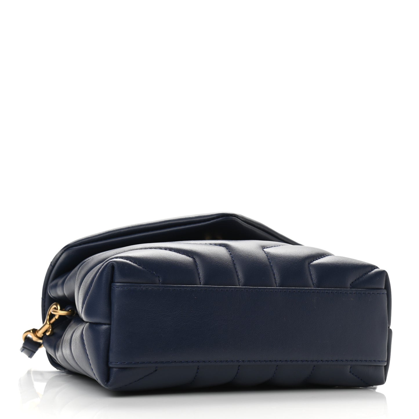Calfskin Y Quilted Monogram Toy Loulou Crossbody Bag Blue Charron