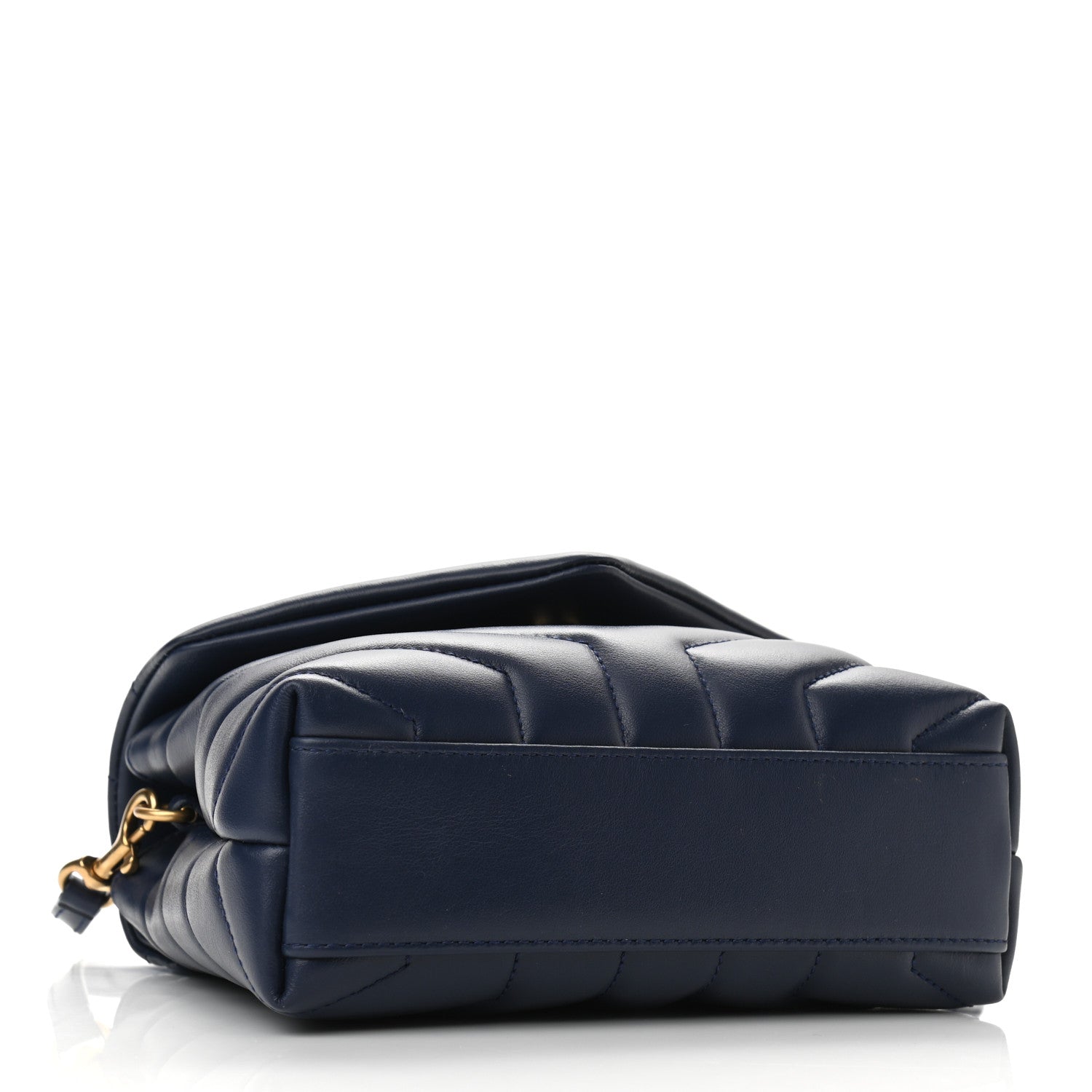 Saint Laurent Calfskin Y Quilted Monogram Toy Loulou Crossbody Bag Blue Charron 4 of 9